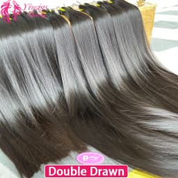 16A Super Double Drawn Bone Straight Human Hair Bundles Unprocessed Raw Virgin Vietnamese Hair Weave Extensions Full Ending
