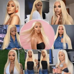 613 Human Hair Bundles Straight Blonde Bundles Human Hair 22 24 26 Inch Brazilian Virgin 613 Bundles Blonde Straight Bundles Human Hair Extensions