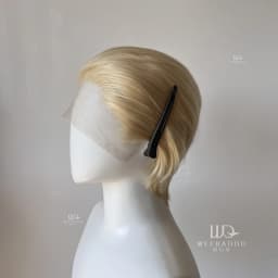 8Inch Light Blonde Bob Wigs 13*4 Short Wigs with High Quality Synthetic Heat Resistant for Men Daily Cosplay Use Wigs