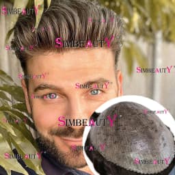 Undetectable 1b80 1b65 Gray Hair Man Toupee Human Hair Male Capillary Prosthesi System Natural Hairline Thin Skin Base Hairpiece