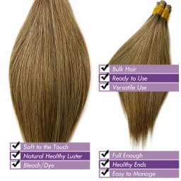 Human Braiding Hair Ash Brown Straight Bulk Human Hair For Braiding No Weft 100% Unprocessed Brazilian Human Hair Braiding Hair