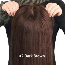2# Dark Chocolate Brown Natural Straight 100% Silk Base 100% Human Hair Wigs Peruvian Glueless #2 6x6 Silk Top Lace Frontal Wigs