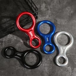 Rock Climbing Descender 35KN Figure 8 Word Rope Descender Climbing Ring Downhill Eight Ring Gear Climbing Device Equipment
