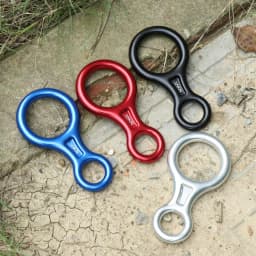Rock Climbing Descender 35KN Figure 8 Word Rope Descender Climbing Ring Downhill Eight Ring Gear Climbing Device Equipment