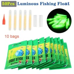5Pcs/50Pcs Luminous Fishing Float Fireflies Fishing Float Fluorescent Lightstick Night Float Rod Lights Dark Glow Stick Tools