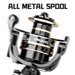 DEUKIO Spinning Fishing Reel 2000-7000 Metal Spool 12KG Max Drag 5.2:1 CNC Handle Long Casting Saltwater Freshwater Lure
