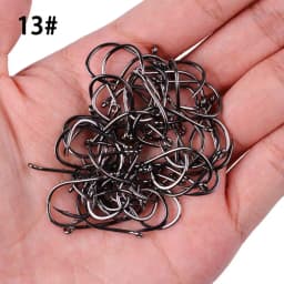 Aorace 100pcs/Box Fishing Hooks Iseama Circle Carp Eyed Fishing Hook Set Size 2-15# Ring Eye Japan Fishhooks Single Jig Hook