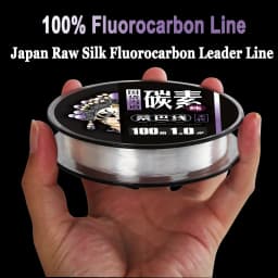 Zukibo 50/100M 100% Fluorocarbon Fishing Line High Quality Leader Line Super Strong Japan Clear Carbon Fiber Fishing Line 2-84lb