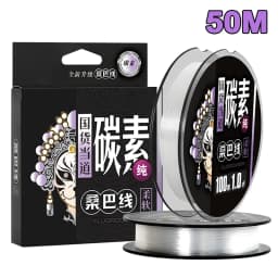 Zukibo 50/100M 100% Fluorocarbon Fishing Line High Quality Leader Line Super Strong Japan Clear Carbon Fiber Fishing Line 2-84lb