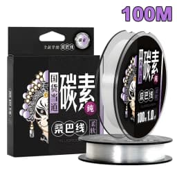 Zukibo 50/100M 100% Fluorocarbon Fishing Line High Quality Leader Line Super Strong Japan Clear Carbon Fiber Fishing Line 2-84lb