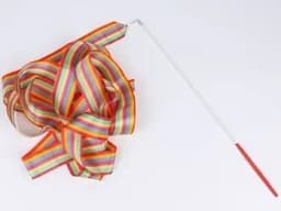 2/4/6 Meters Colorful Gym Dance Ribbon Rhythmic Girl Art Gymnastics Ballet Streamer Twirling Rod Rainbow Stick Sports Training
