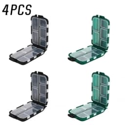 10 Grid Fishing Accessories Storage Box Luya Fishing Gear Divided Grid Bait Box Double-sided Fishing Group Accessories Box