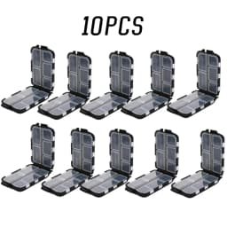 10 Grid Fishing Accessories Storage Box Luya Fishing Gear Divided Grid Bait Box Double-sided Fishing Group Accessories Box