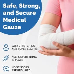 1/5/10 Rolls Disposable First Aid Wound Dressing Tear Resistant Bandage Roll Fixation Absorbent Cotton