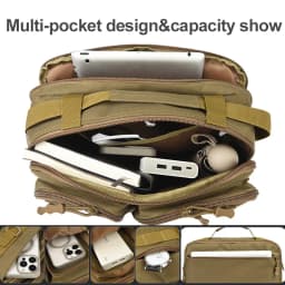Trekking Tactical Handbags Shoulder Bag Camping for Man Hiking Travel Climbing Fishing Sling Crossbody Outdoor Weekend Molle Bag