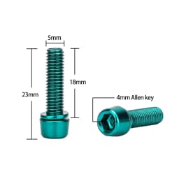 ZTTO 6pcs MTB Road Bike Handlebar Stem Riser Screws Bicycle Stem Bolts Screws M5*18mm M6*18mm Bolts With Washers