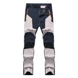 TRVLWEGO Men Summer Hiking Pants Wear-resistant Water Splash Prevention Quick Dry UV Proof Elastic Thin Camping Trousers