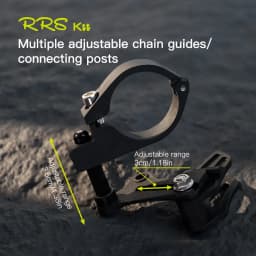 Rrskit Mountain Bicycle Chain Guide Positive and Negative Tooth Chain Stabilizer Front Pulling Chain Press to Prevent Chain Drop