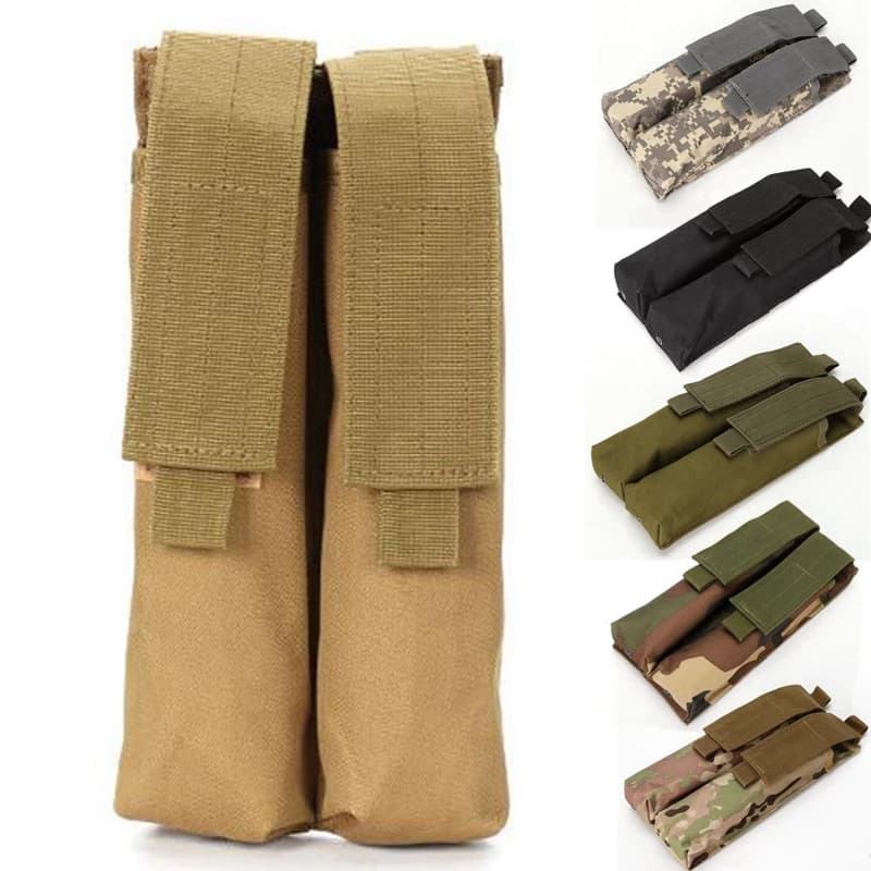 P90 UMP45 Tactical Hunting Pouch Bag MOLLE Magazine Pouch Bag 1000D Nylon Double Stack Ammo Bag Mag Carrier Utility Case