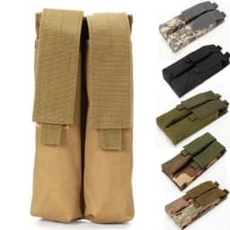 P90 UMP45 Tactical Hunting Pouch Bag MOLLE Magazine Pouch Bag 1000D Nylon Double Stack Ammo Bag Mag Carrier Utility Case