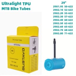 GUSTAVO TPU Ultralight MTB Bike Inner Tube 26/27.5/29 X1.95-2.8C French Valve Length 45mm