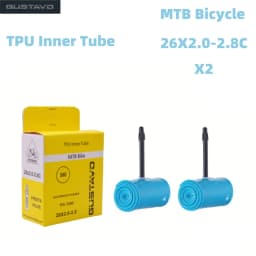 GUSTAVO TPU Ultralight MTB Bike Inner Tube 26/27.5/29 X1.95-2.8C French Valve Length 45mm