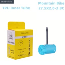 GUSTAVO TPU Ultralight MTB Bike Inner Tube 26/27.5/29 X1.95-2.8C French Valve Length 45mm
