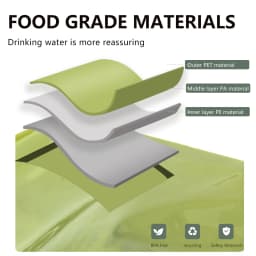 BISINNA Outdoor Mini Folding Water Bag Camping 8L Large Capacity Portable Water Bag Thickened Soft Food Grade Water Storage Bag