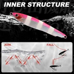 Hunthouse Metal Jig Flshing Lure Slow Cast Sinking Jigging Hard Bait Spoon Spinning 15/20/27.5/36g Trolling Sea Bass Trout Fish