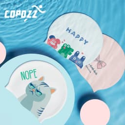 COPOZZ Water Sports Women Men Swimming Cap Ear Protect Long Hair Large Swim Pool Hat Professional Sports Waterproof Swim Cap
