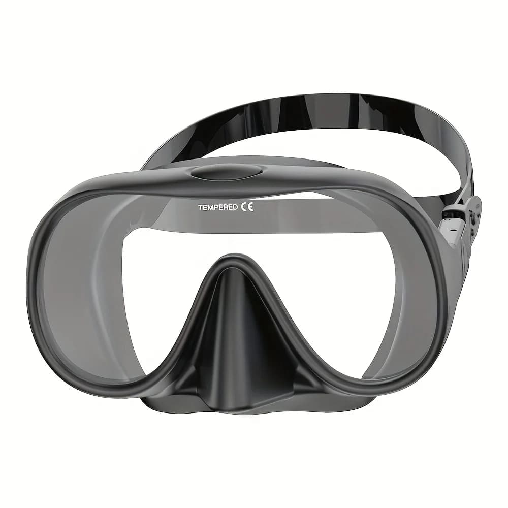Frameless Diving Mask HD Panoramic Ultra Wide View Tempered Glass Snorkeling Swimming Goggles Suitable for Adults