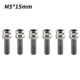 MUQZI 6PCS Titanium Bolts M5x15 M5x17 Bicycle Handlebar Stem Screw With Washer