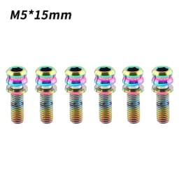 MUQZI 6PCS Titanium Bolts M5x15 M5x17 Bicycle Handlebar Stem Screw With Washer