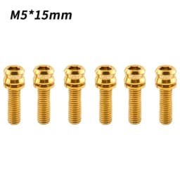 MUQZI 6PCS Titanium Bolts M5x15 M5x17 Bicycle Handlebar Stem Screw With Washer