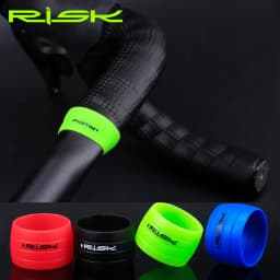 1Pair Silicone Cycling Handlebar Tape Fixing Sleeve Ring Anti-skip Waterproof Plugs Protective Cover Bike Rubber Road Hand New