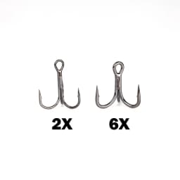 OUTKIT 10pcs 6x Strong Super Sharp Round Treble Hook Antirust High Carbon Steel 2 4 6 8# Sea Treble Hooks Fishing Tackle