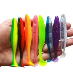 Fishing Lure 55mm 70mm 90mm T Tail Worm Soft Bait Jigging Wobblers Tackle Bass Pike Artificial Silicone Swimbait