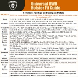 Universal OWB Holster for Canik/FN/Walther/Browning/S&W/Sarsilmaz/Girsan/Stoeger Right Hand And Left Hand