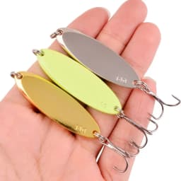 5PCS 3g-21g Luminous Fishing Metal Spoon Lure Hard Baits Bass Silver Spoon Fishing Lure Pesca Tackle Wobblers Isca Artificial
