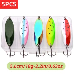 5PCS 3g-21g Luminous Fishing Metal Spoon Lure Hard Baits Bass Silver Spoon Fishing Lure Pesca Tackle Wobblers Isca Artificial