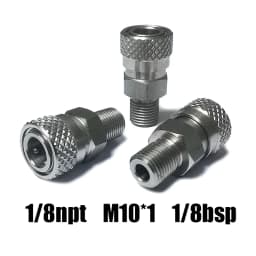 HPA Air 8mm Quick Disconnect Male Female Adaptor 8mm Fill Nipple High Pressure 1/8NPT 1/8BSP M10*1 M8*1 Stainless Steel
