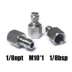 HPA Air 8mm Quick Disconnect Male Female Adaptor 8mm Fill Nipple High Pressure 1/8NPT 1/8BSP M10*1 M8*1 Stainless Steel