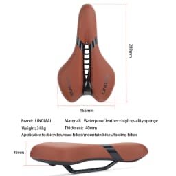 LINGMAI Bicycle Seat for Men and Women Waterproof Bike Saddle Soft Shock Absorbing MTB Mountain Road Bike Cushion Seat