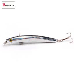 Wobbler Minnow Floating Hard Plastic Artificial Bait For Fishing Lure Tackle Bass 8cm 3d Eyes Topwater 2 Fish Hook Crankbait 1pc