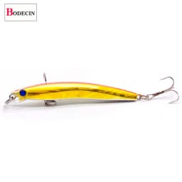 Wobbler Minnow Floating Hard Plastic Artificial Bait For Fishing Lure Tackle Bass 8cm 3d Eyes Topwater 2 Fish Hook Crankbait 1pc