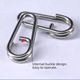 DNDYUJU 20-100pcs Stainless Steel Bent Dead Oval Split Rings Loop Lure Fishing Connector Fishing Hook Snap Fake Bait Swivel Snap