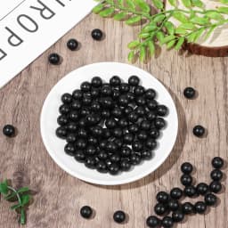 100PCS 3mm-12mm Plastic Black Round Fishing Floats Beads Spacer Stopper Soft Hard Beans Fishing Lures Bait Hook Rig Accessories
