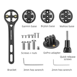 ROCKBROS Bicycle Mount For Garmin Wahoo Bryton Base Extention Bracket MTB Road Bike Gopro Light Holder Cycling Accessories