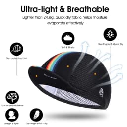 WEST BIKING Summer Cycling Cap with Brim Anti-UV Breathable Quick Dry Bike Hat Elastic Fits 52-62cm for Men Women Running Fishin
