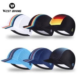 WEST BIKING Summer Cycling Cap with Brim Anti-UV Breathable Quick Dry Bike Hat Elastic Fits 52-62cm for Men Women Running Fishin